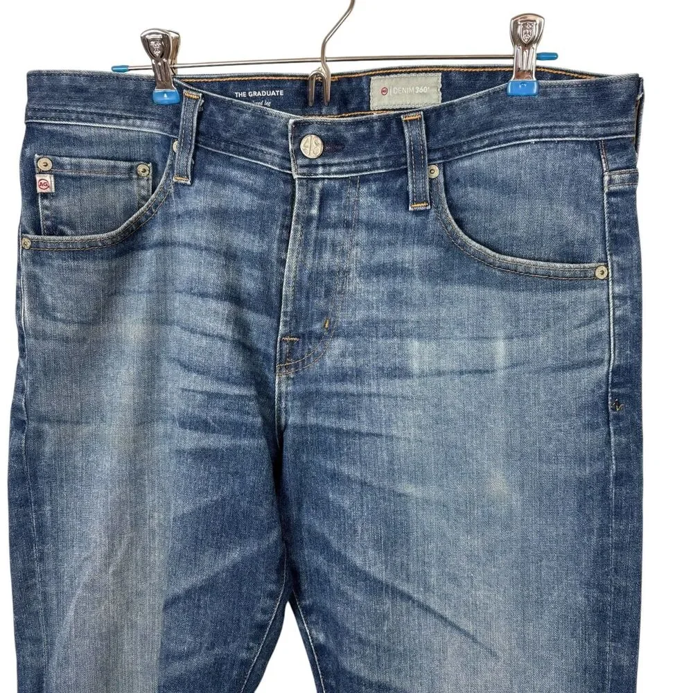 Adriano Goldschmied Graduate Tailored Leg Denim 360 Jeans Men’s 32 Slim Straight - Picture 6 of 8